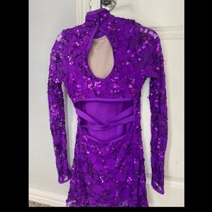 DANCE COSTUME-purple sparkly